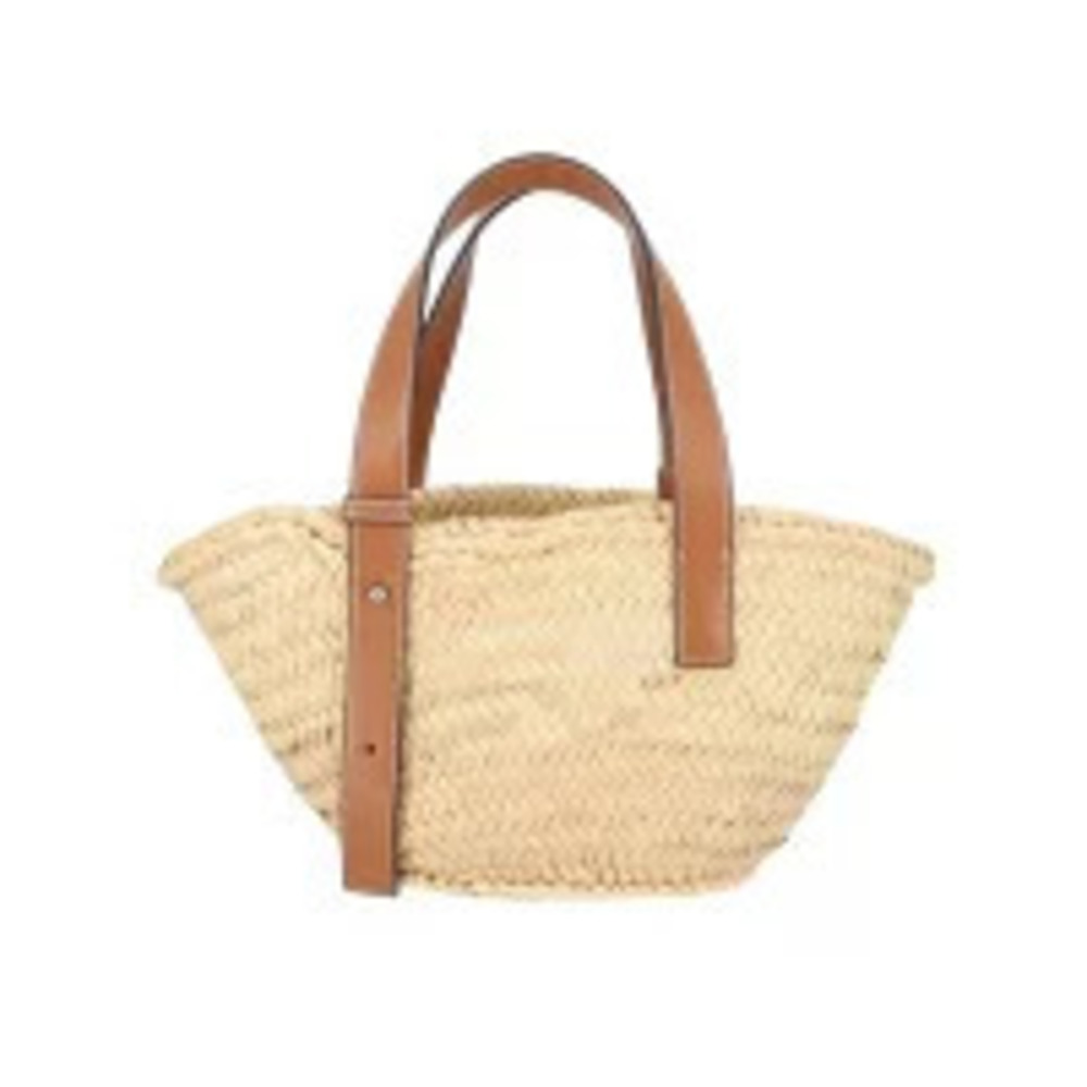 Loewe Basket Brown Bag Shoulder Straw